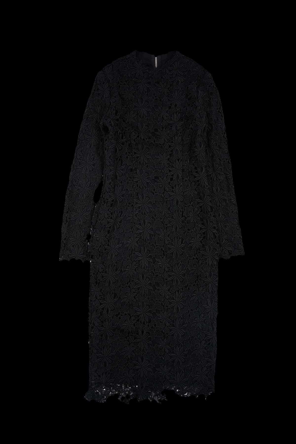 플라워 패턴 긴팔 원피스