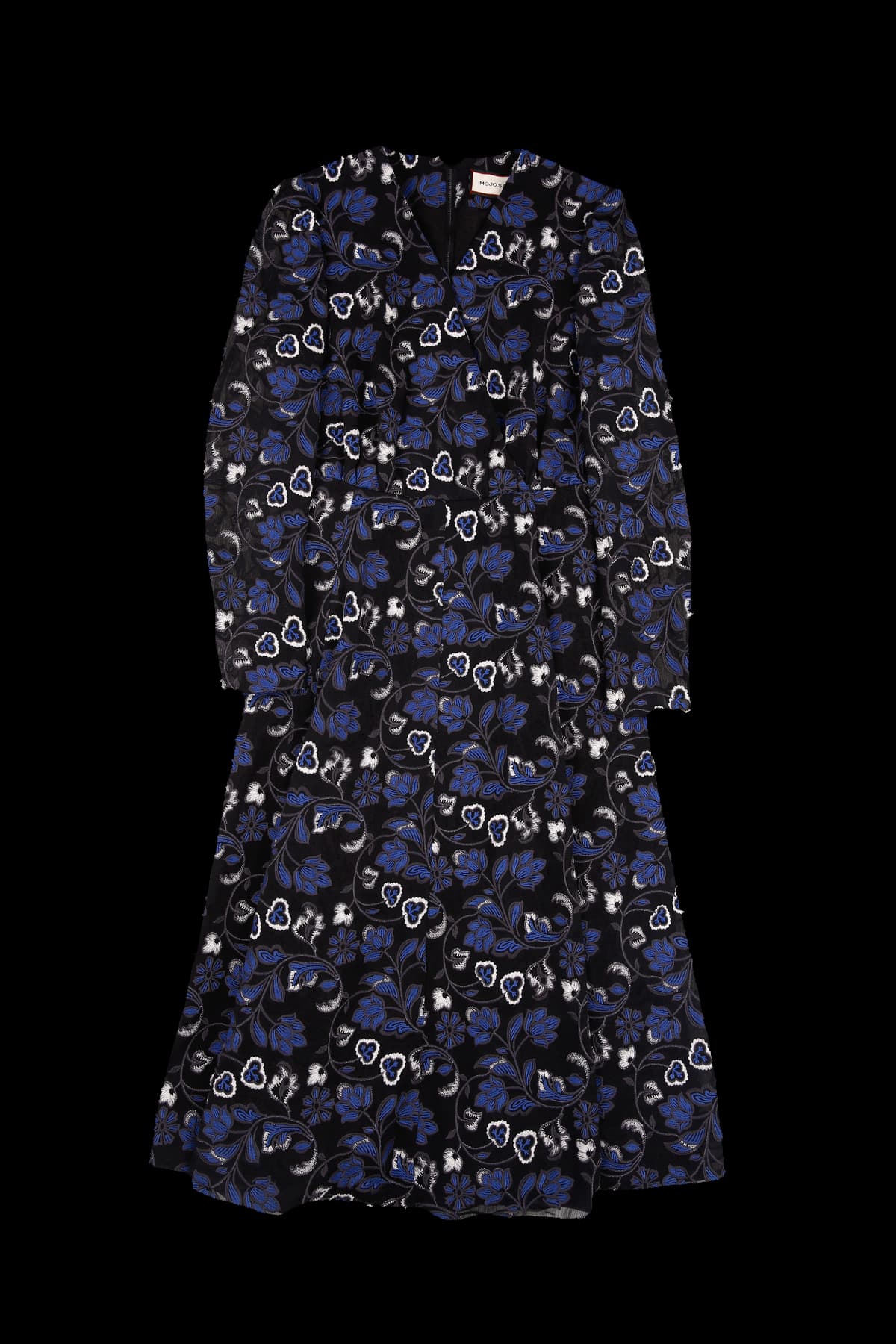 플로럴 시스루 슬리브 원피스