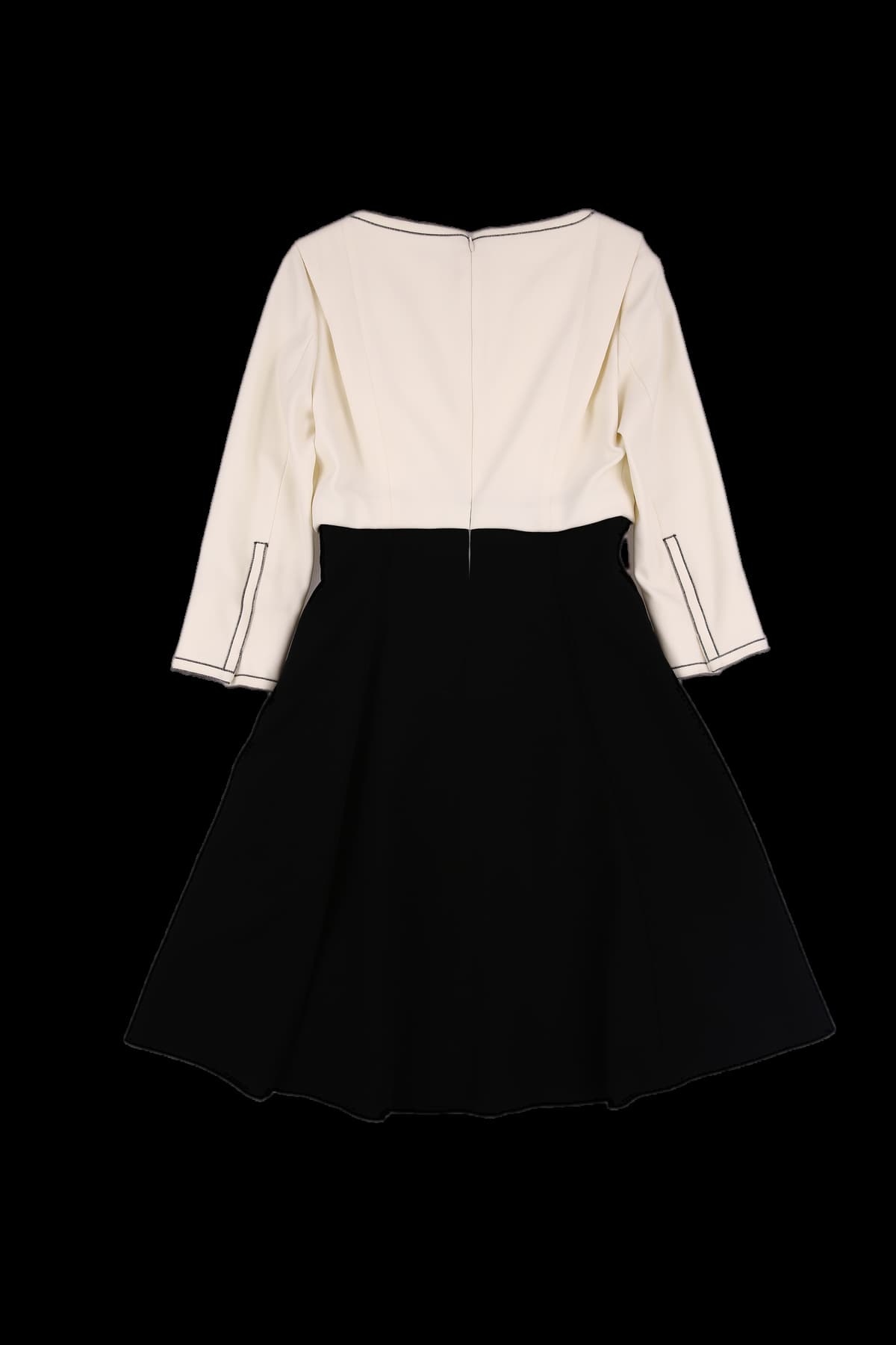 라운드넥 투톤 원피스