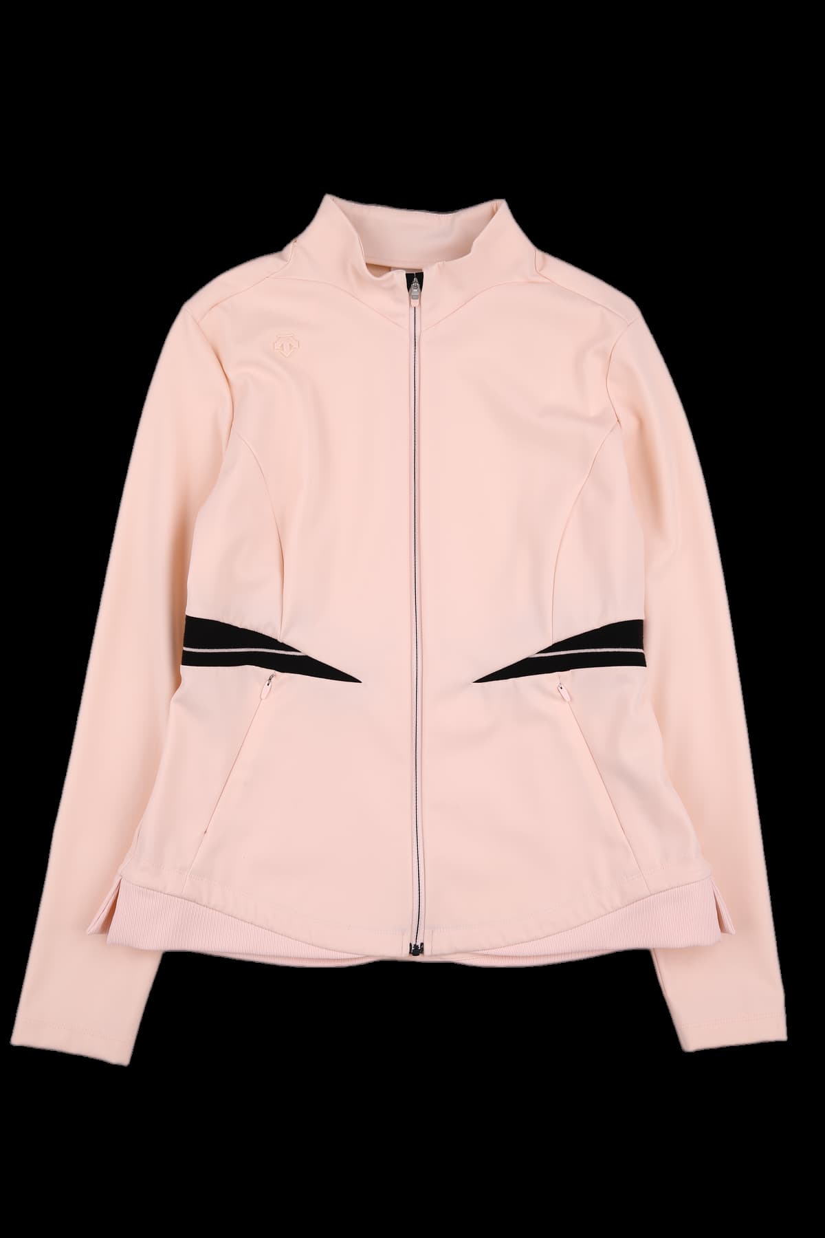 배색 집업 자켓