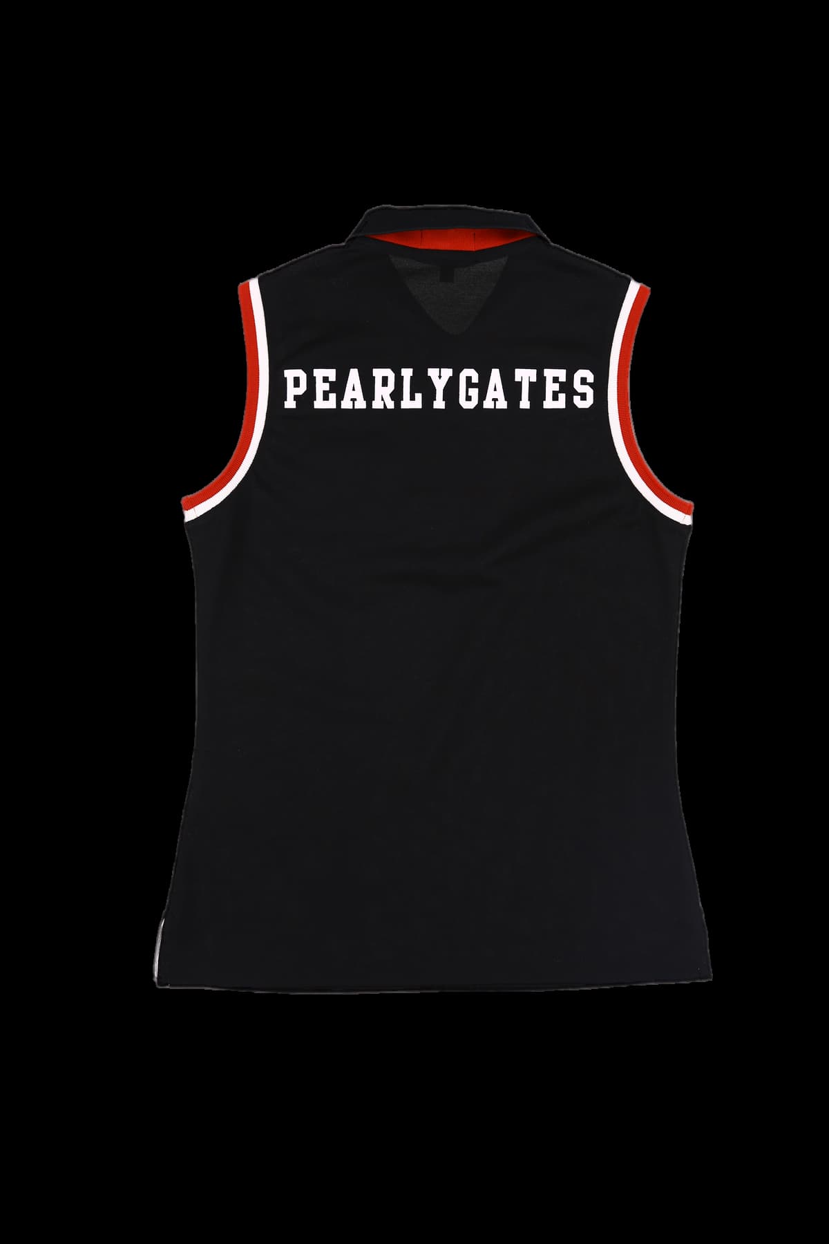 로고 슬리브리스 카라 티셔츠