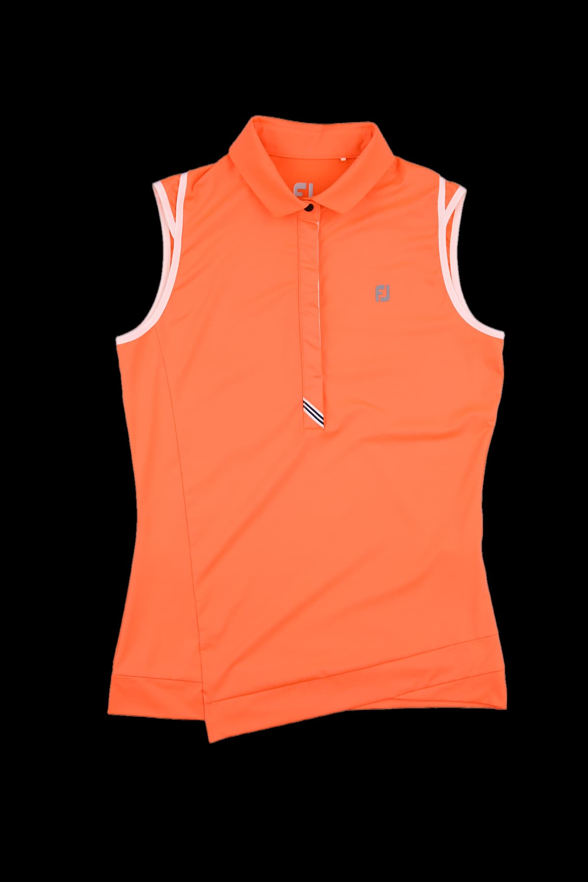 로고 슬리브리스 카라 티셔츠