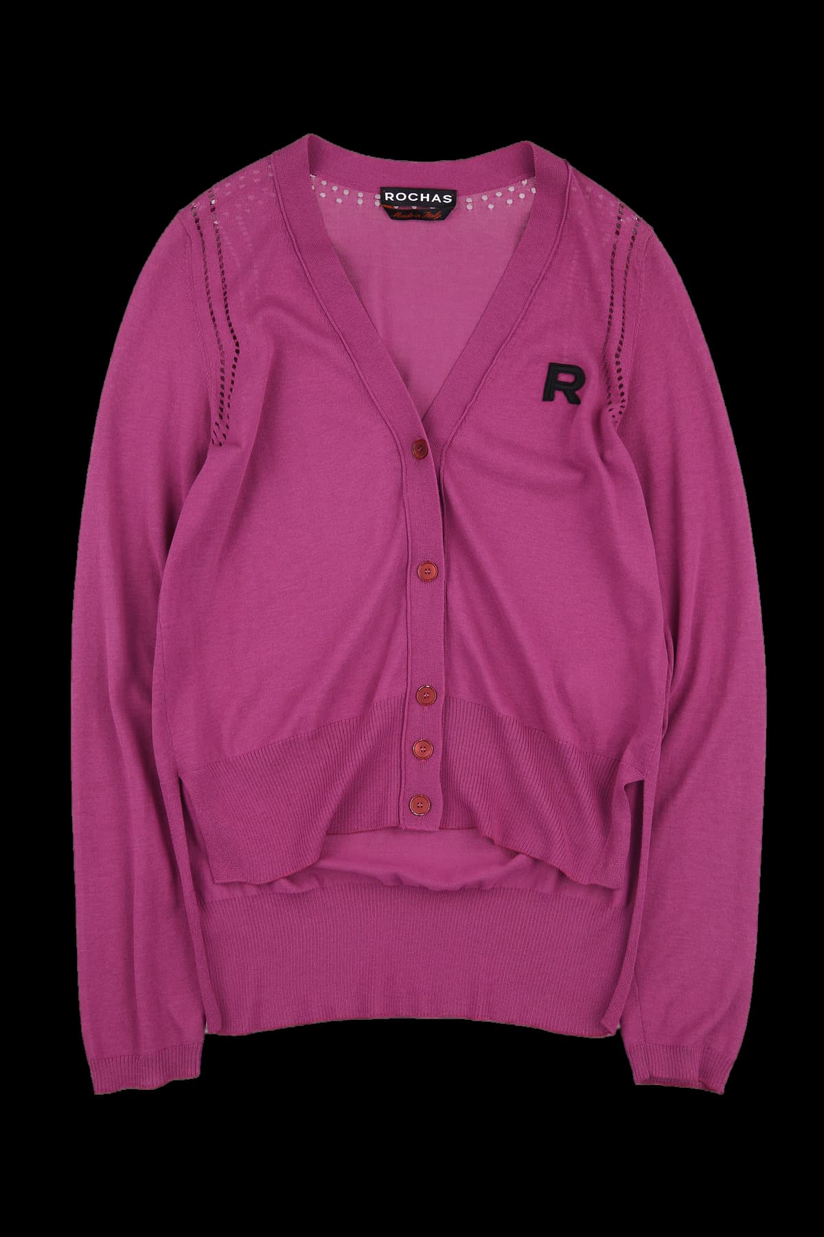 펀칭 디테일 가디건