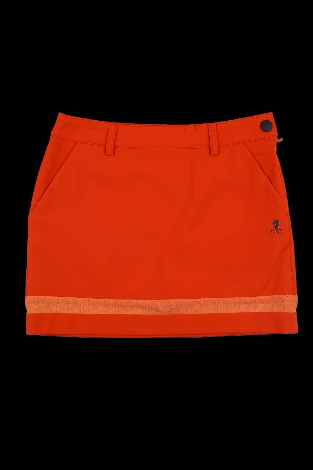 로고 매쉬 스커트