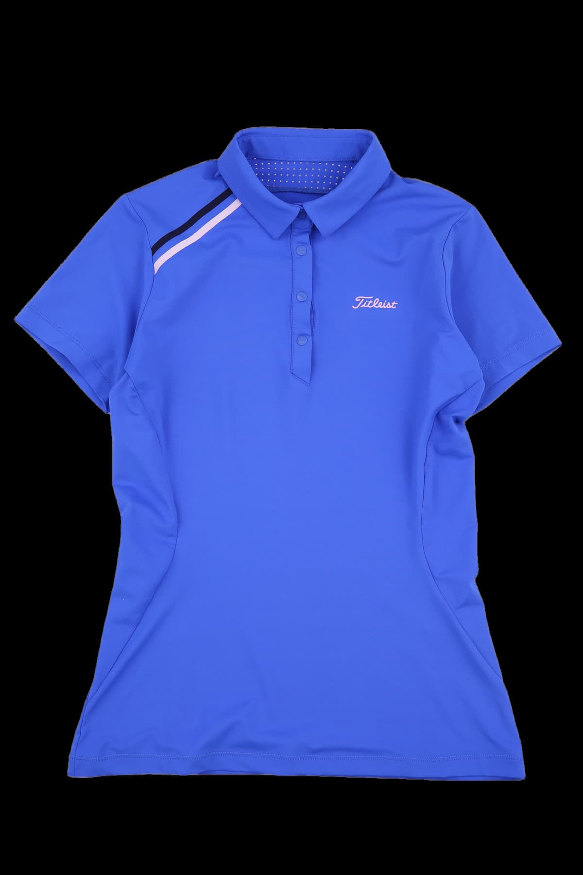 절개 배색 카라 티