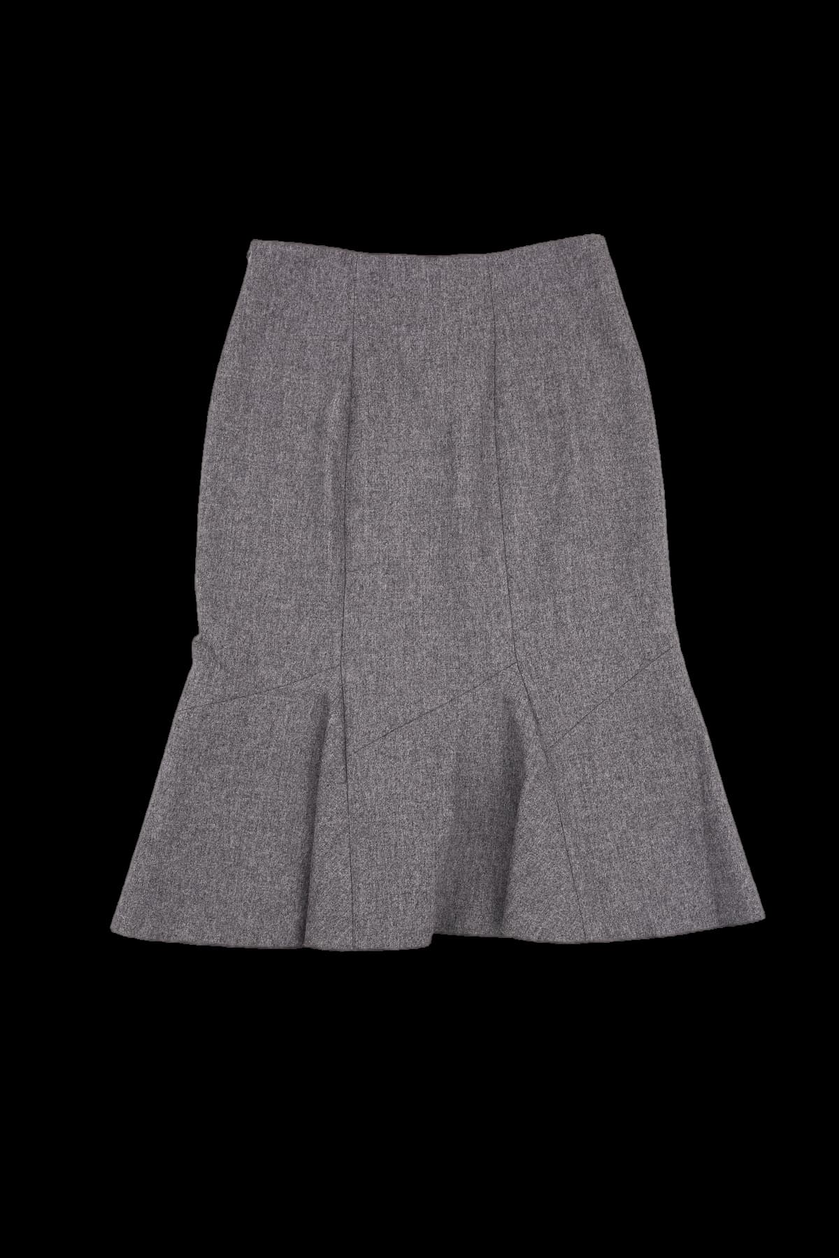 울 맥시 스커트