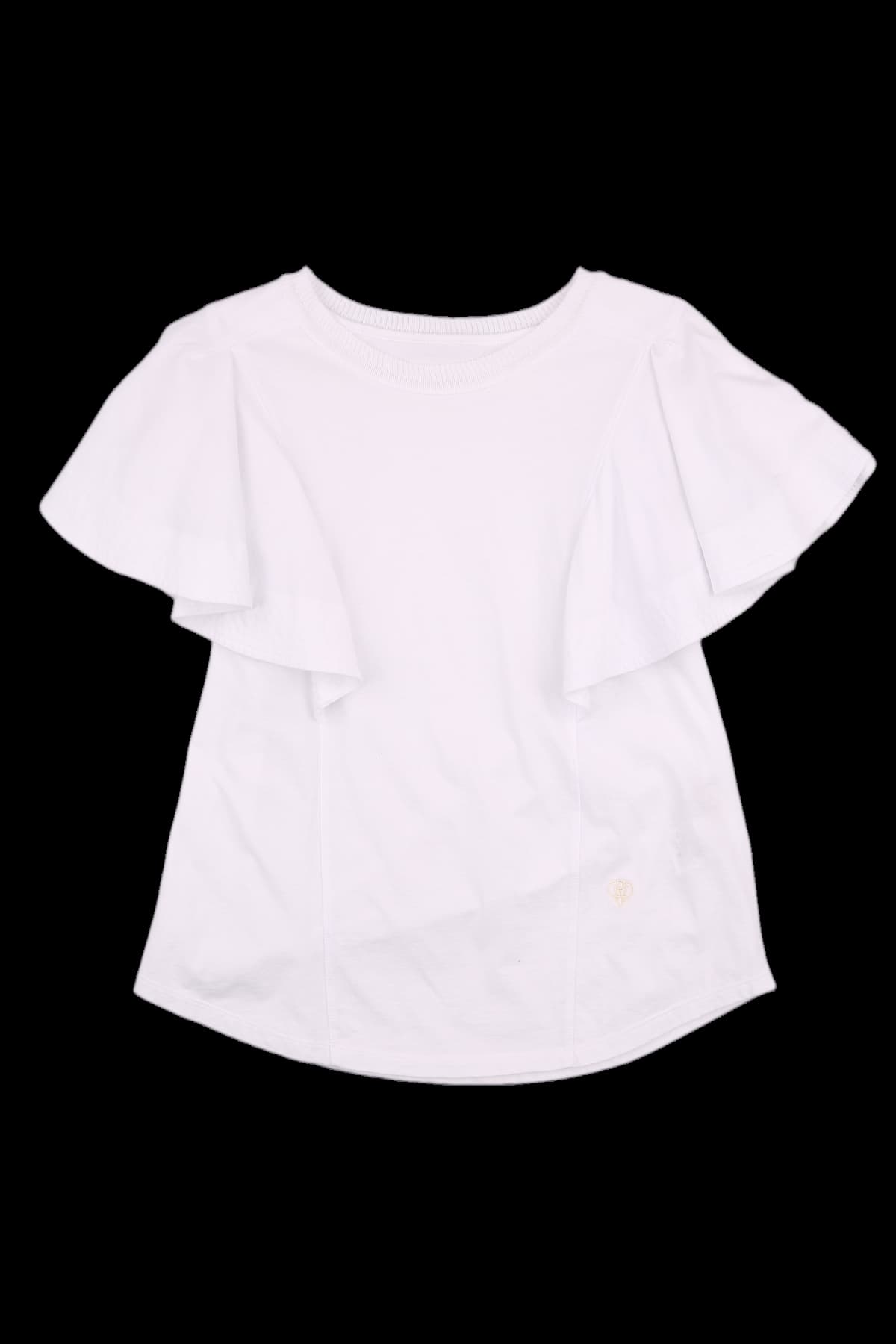 소매 러플 티셔츠