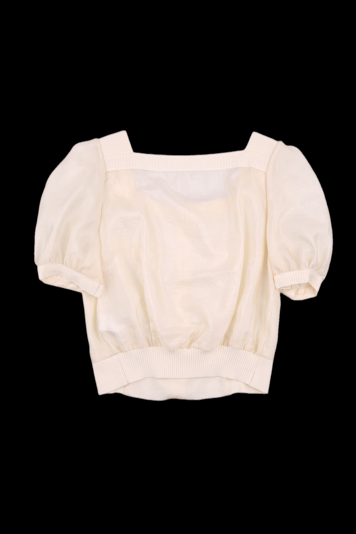 스퀘어넥 벌룬 블라우스