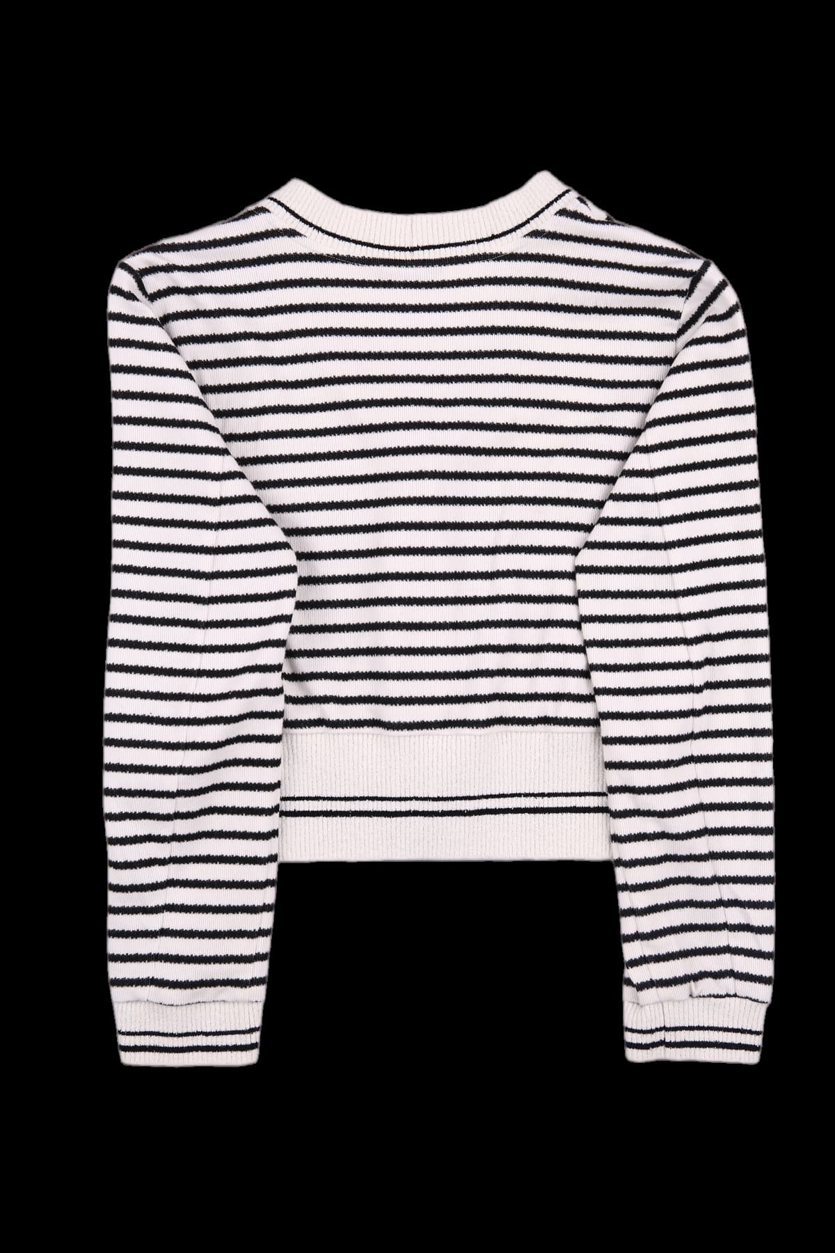 스트라이프 니트 가디건