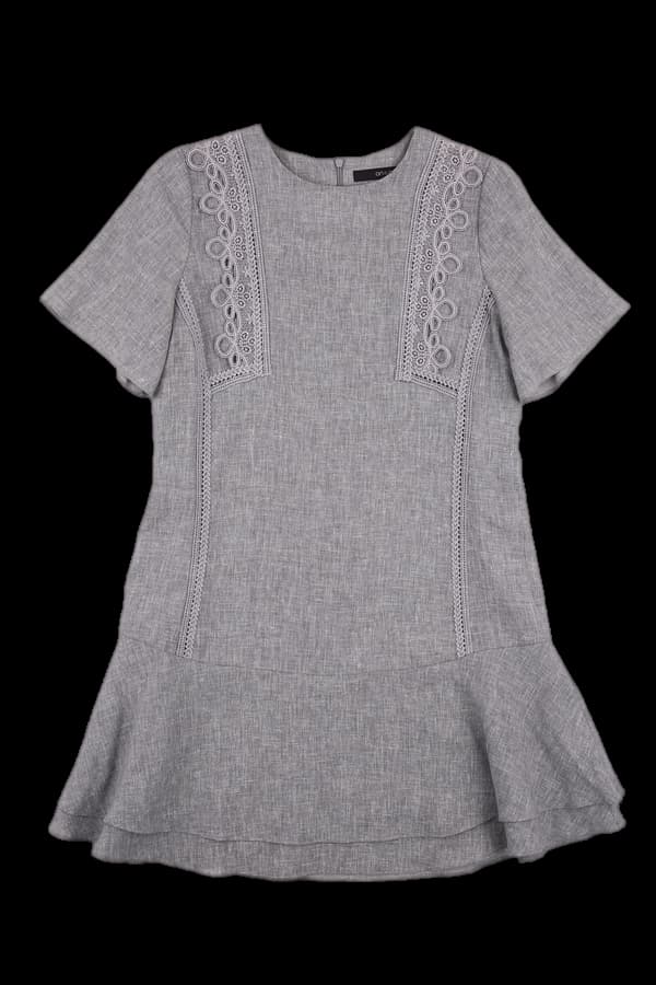 자수 플레어 원피스