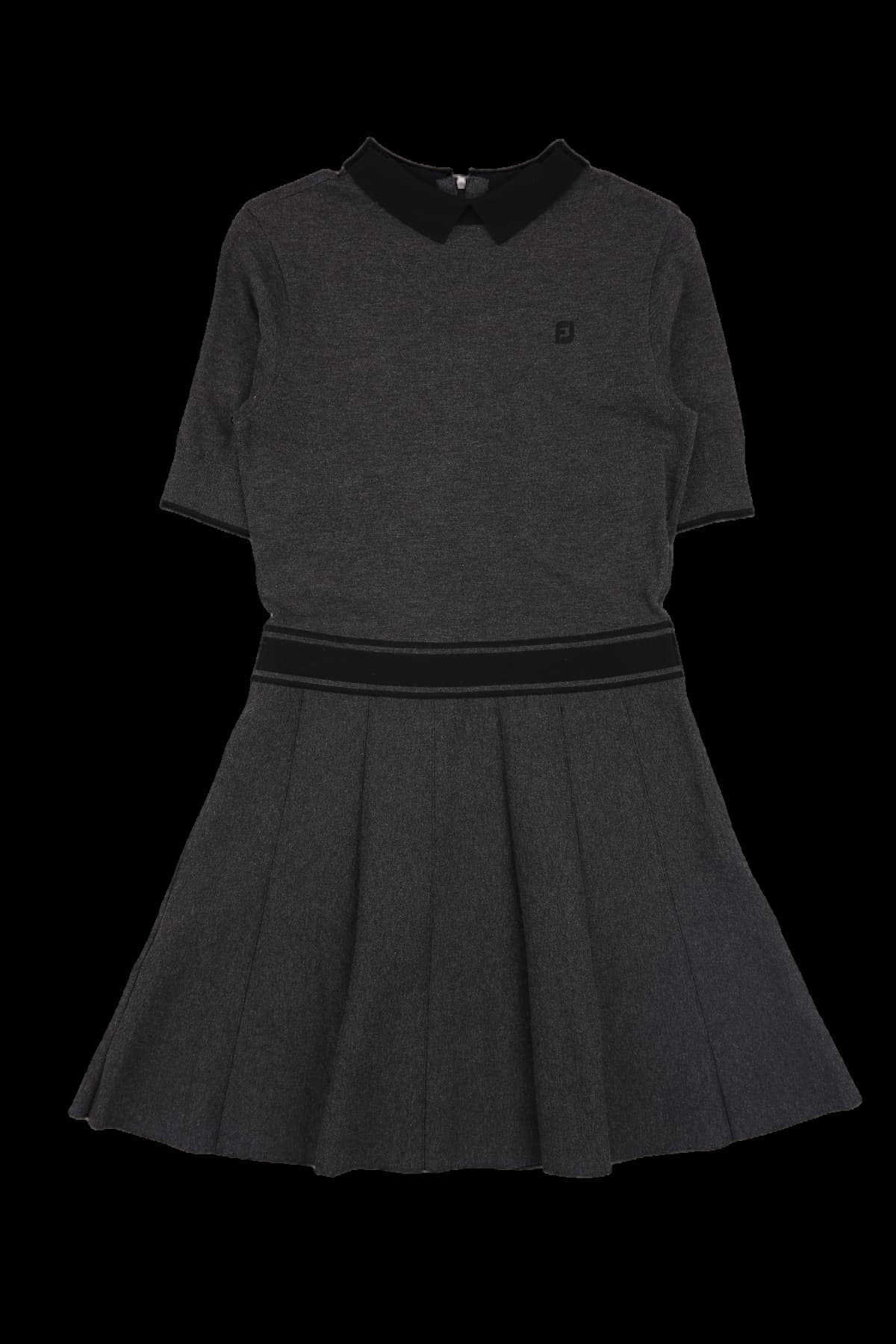 카라 반팔 원피스