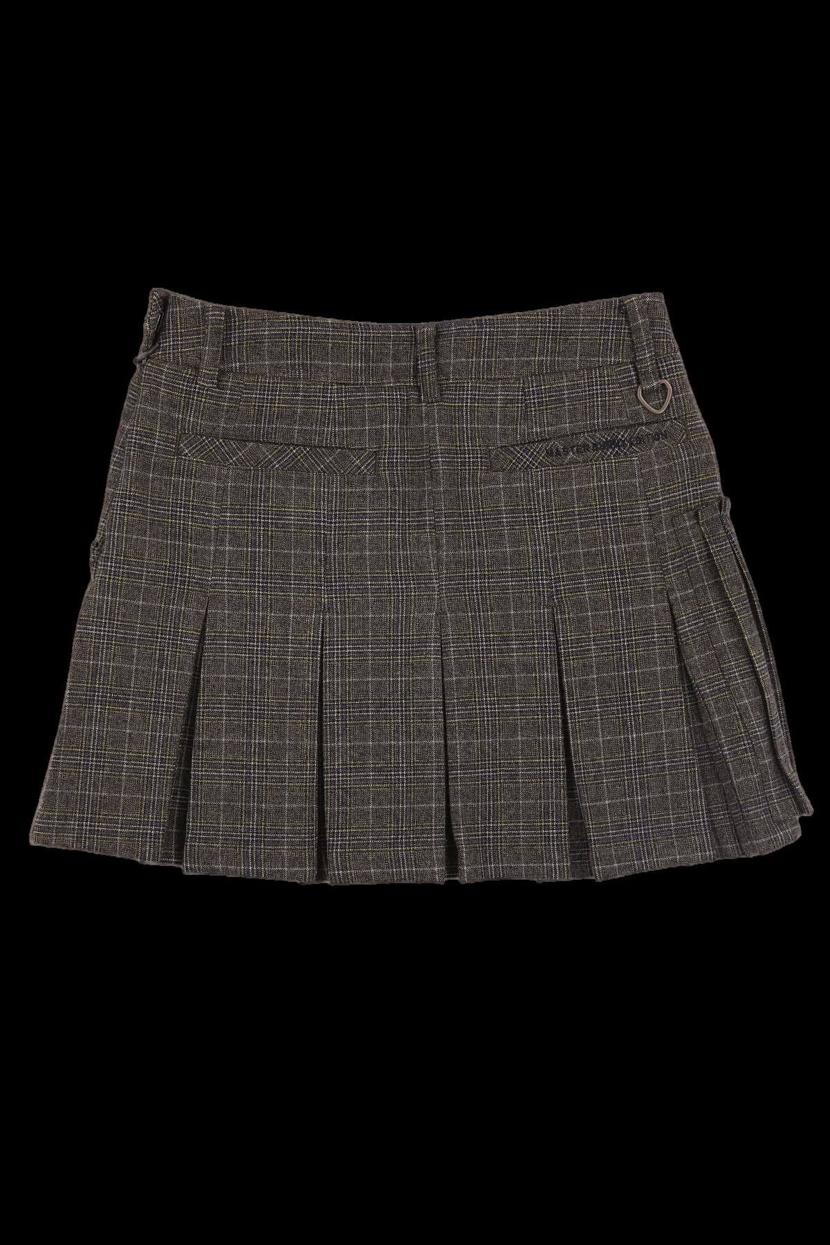 체크 로고 스커트