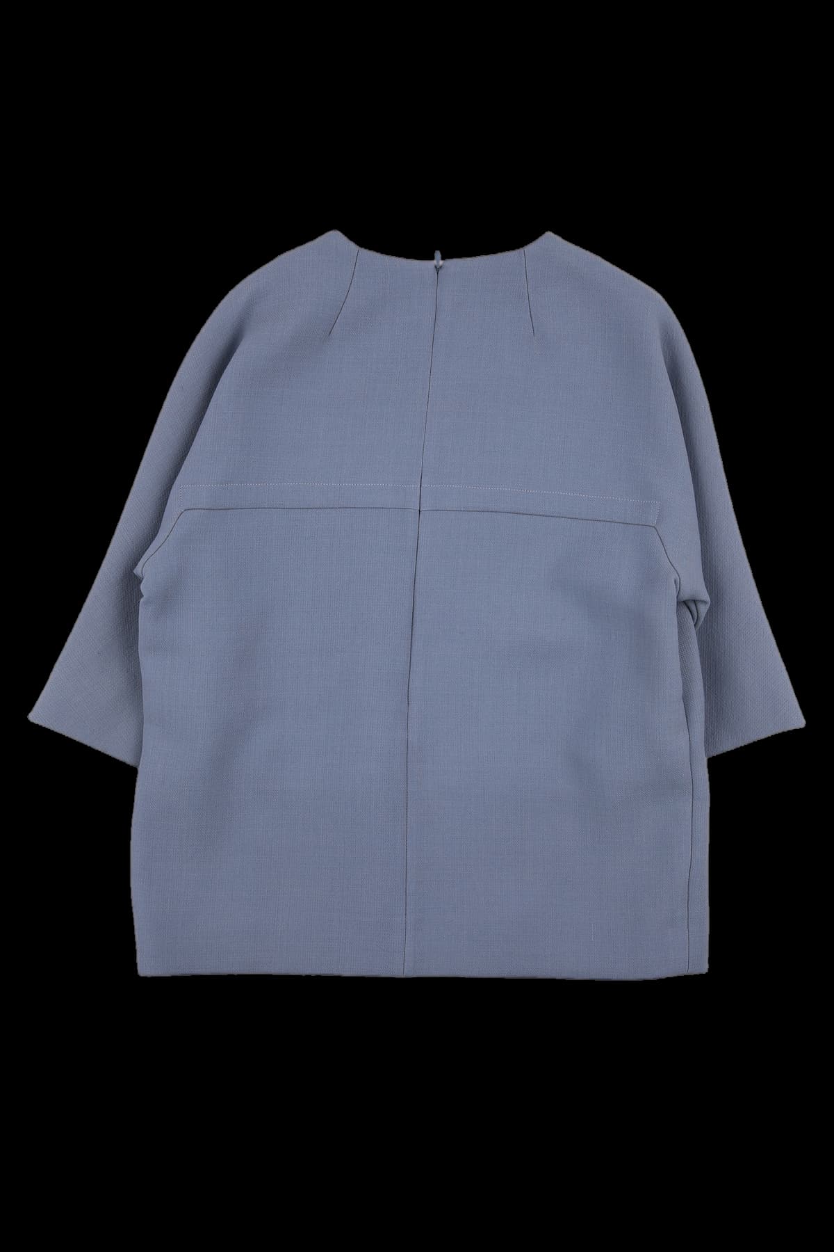 라운드넥 7부 블라우스