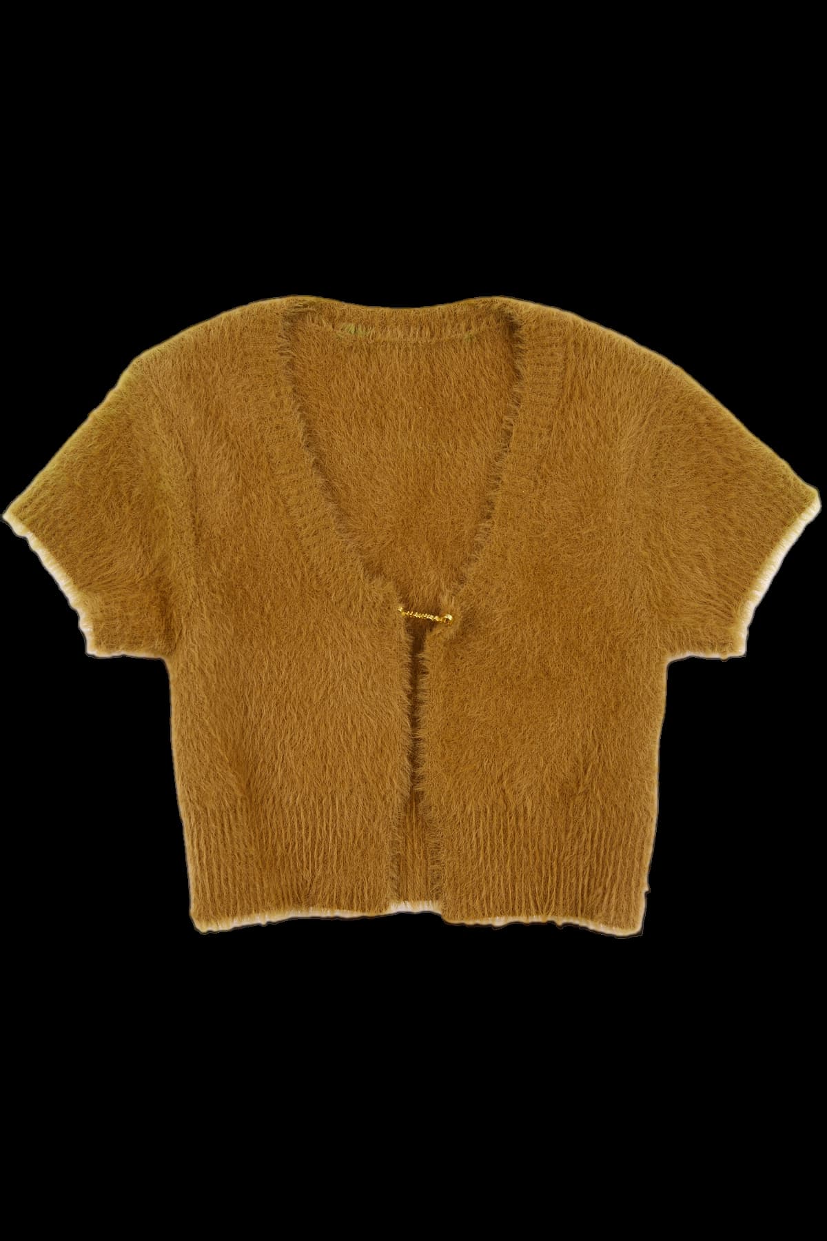 메탈로고 반소매 가디건