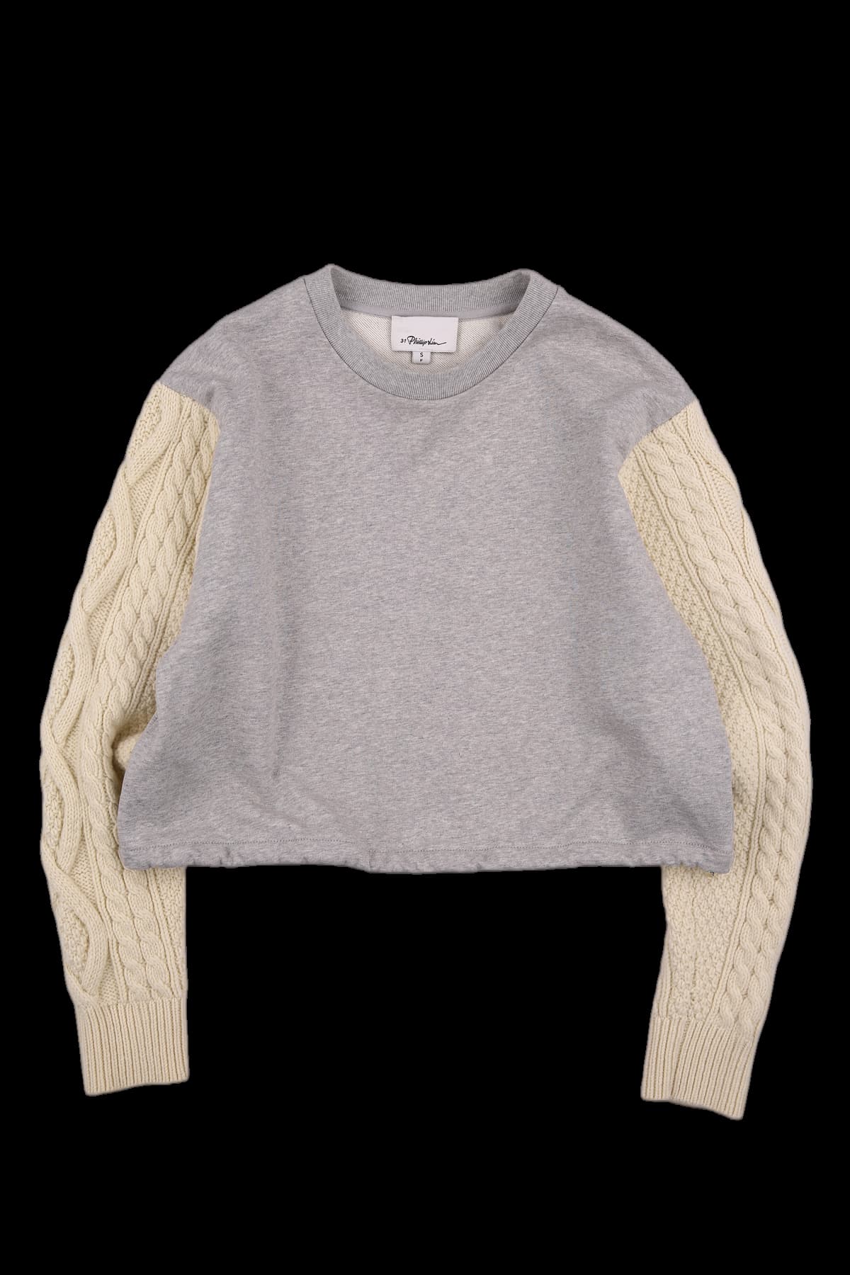 디테일 니트 맨투맨