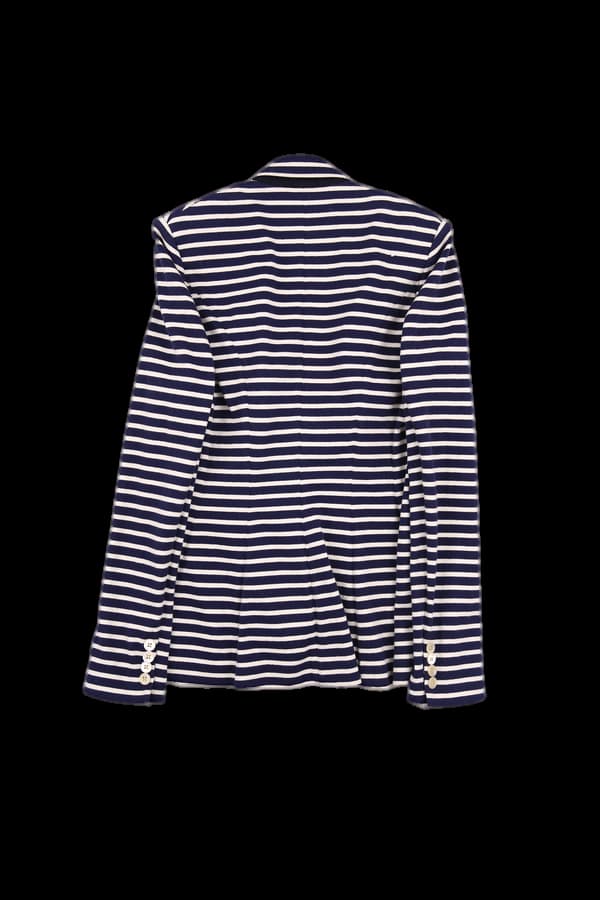 스트라이프 코튼 자켓