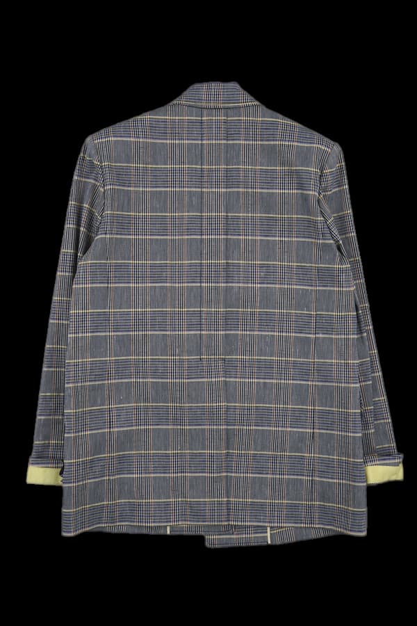 체크린넨 더블자켓