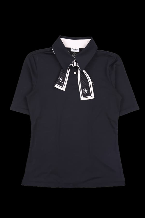 로고 배색 카라 반팔티셔츠