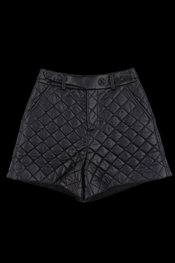 가죽퀼팅반바지