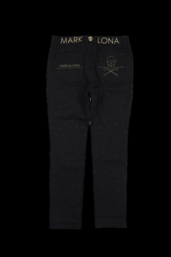 로고 블랙 스키니진 팬츠