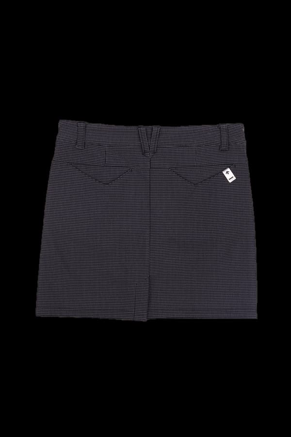 체크 로고 기모 스커트