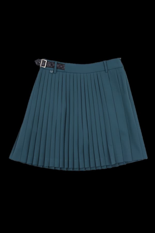 사이드 버클 플리츠 스커트