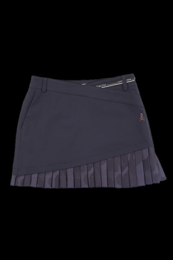 사이드로고 플리츠스커트