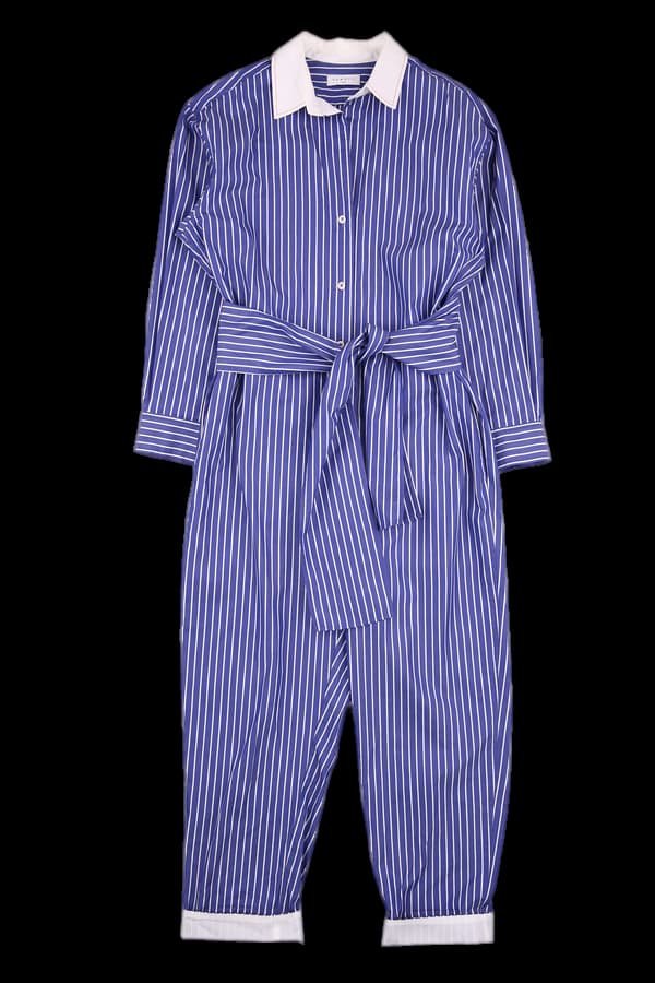 스트라이프 점프수트