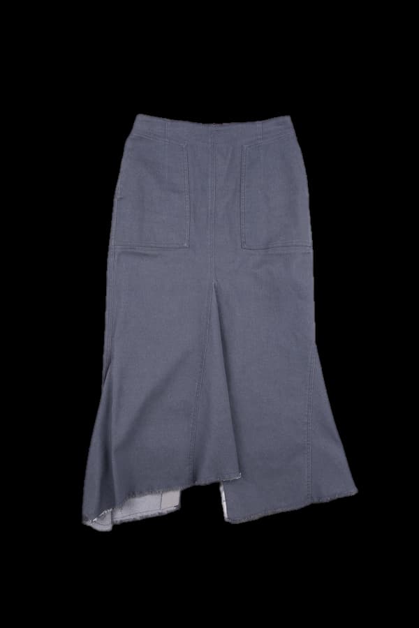 데님 언발 스커트