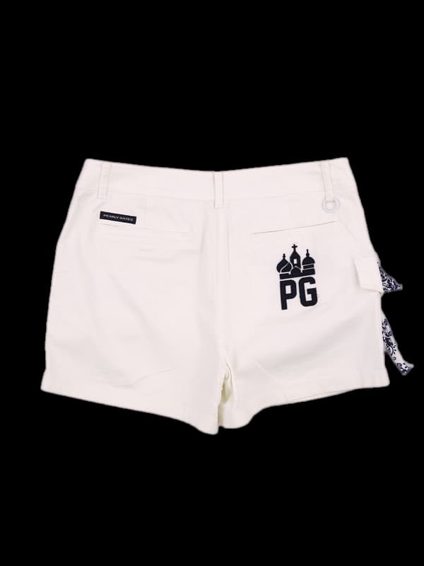 사이드 리본 코튼 반바지