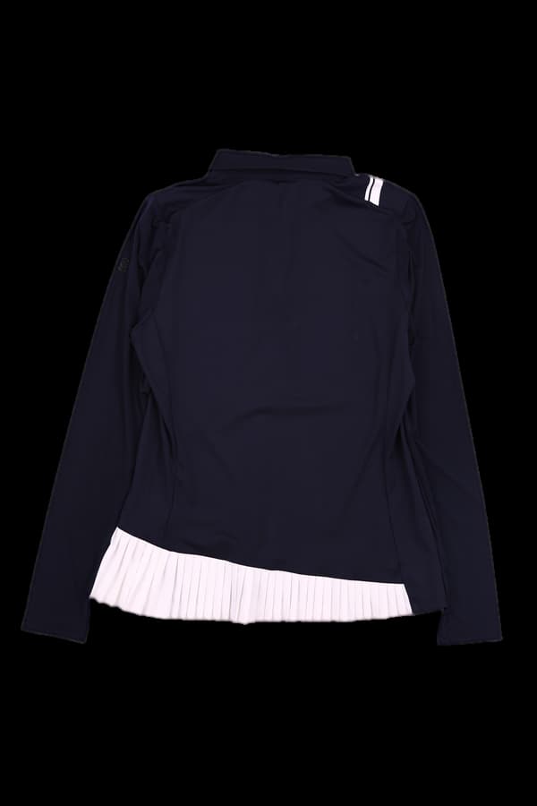 플리츠 긴팔 카라티