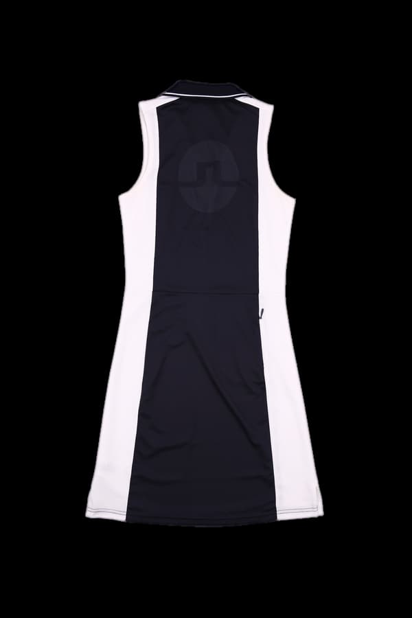 카라 브이넥 민소매 원피스