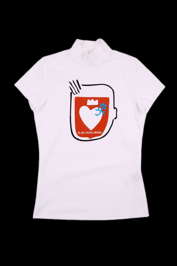 프린트 폴라 반팔티