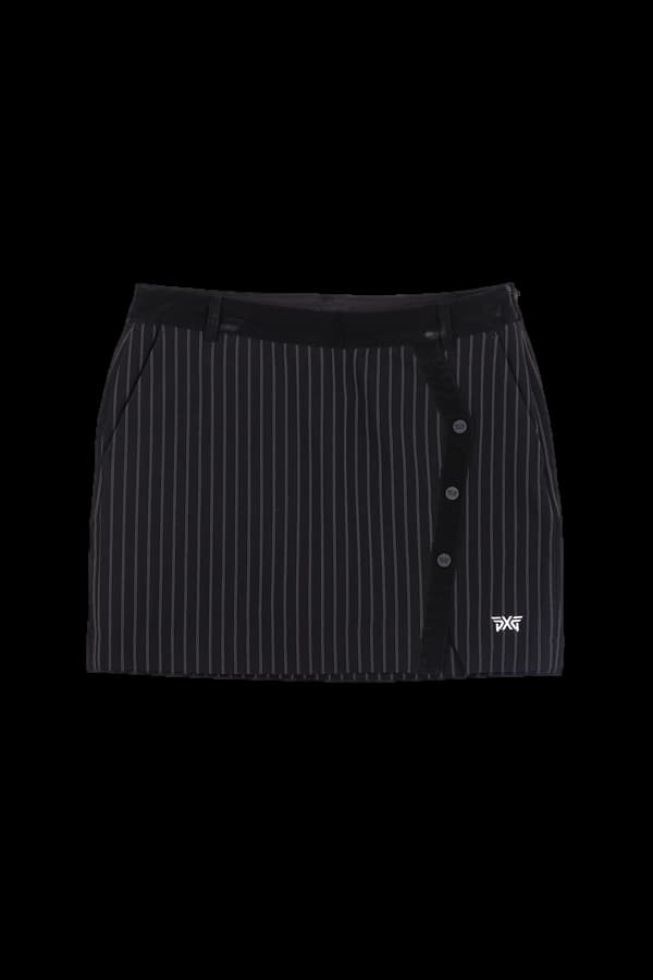 스트라이프 기모 스커트