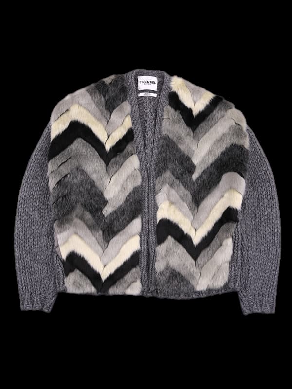 알파카 칼라 가디건