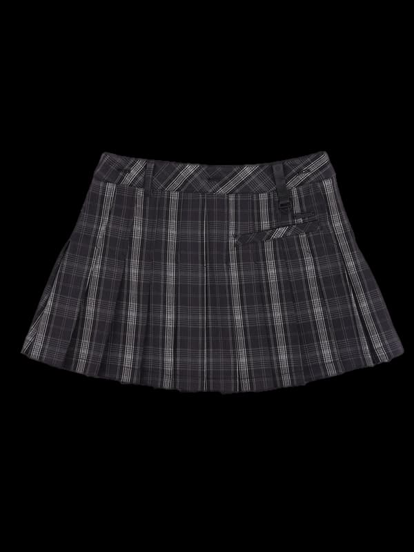 체크 플리츠 스커트