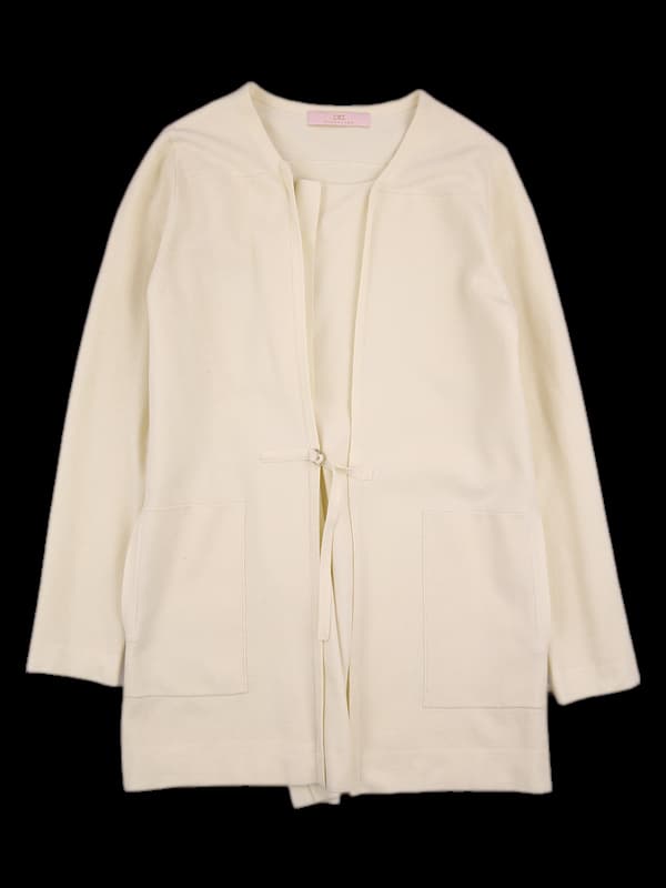 카라 끈 가디건