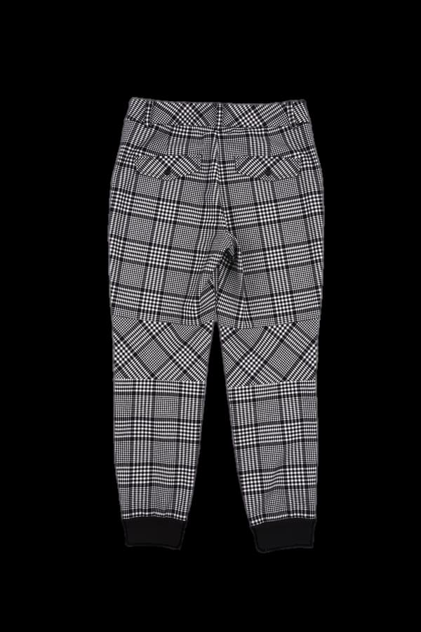 체크 울 조거 팬츠