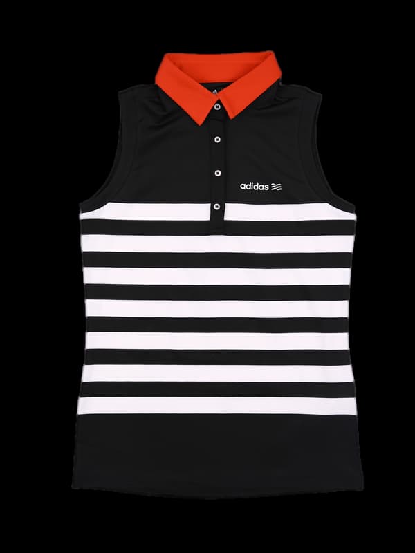 칼라 스트라이프 민소매