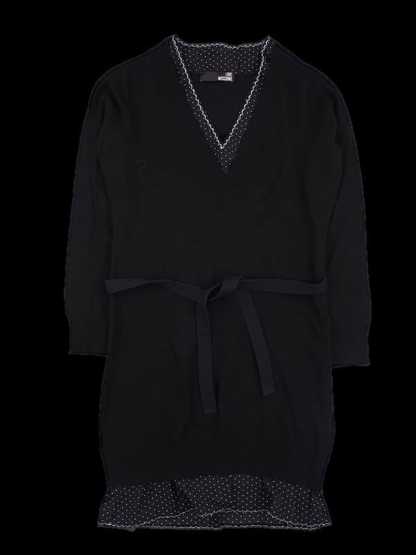 도트 레이스 니트 원피스