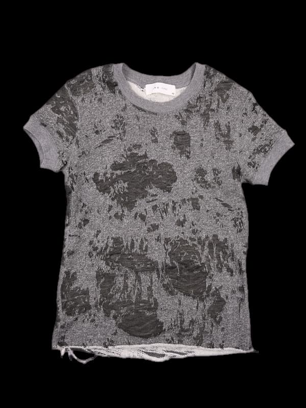 코튼 패턴 라운드 반팔