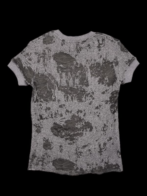 코튼 패턴 라운드 반팔