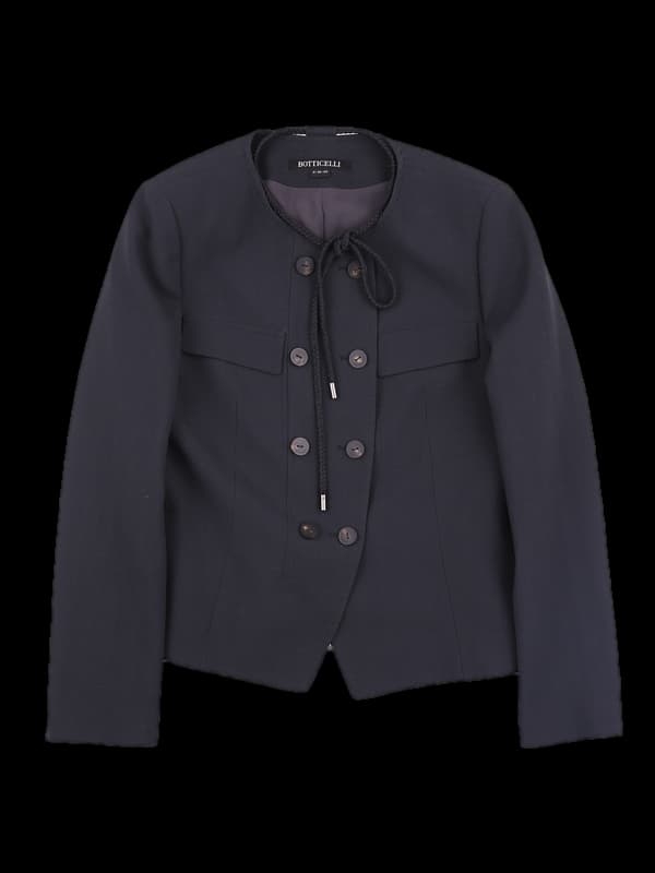 투버튼 리본타이 자켓