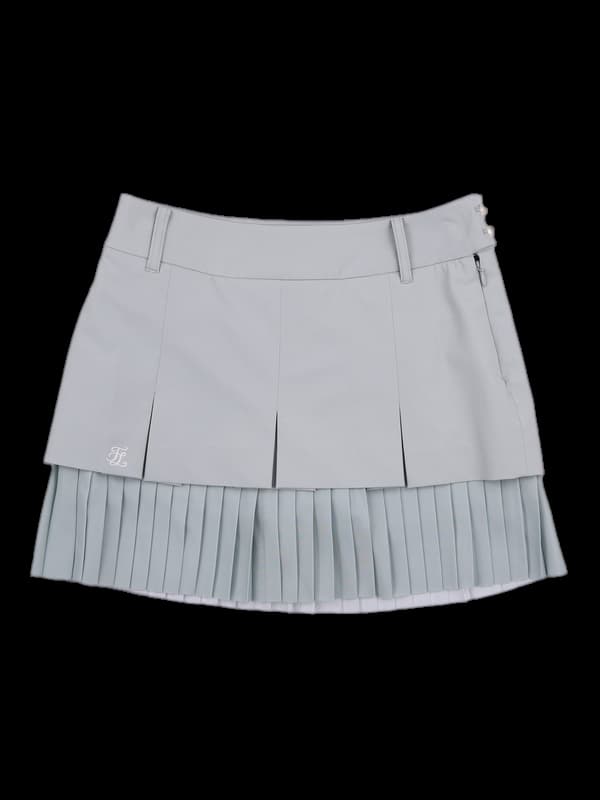 플리츠 진주스커트