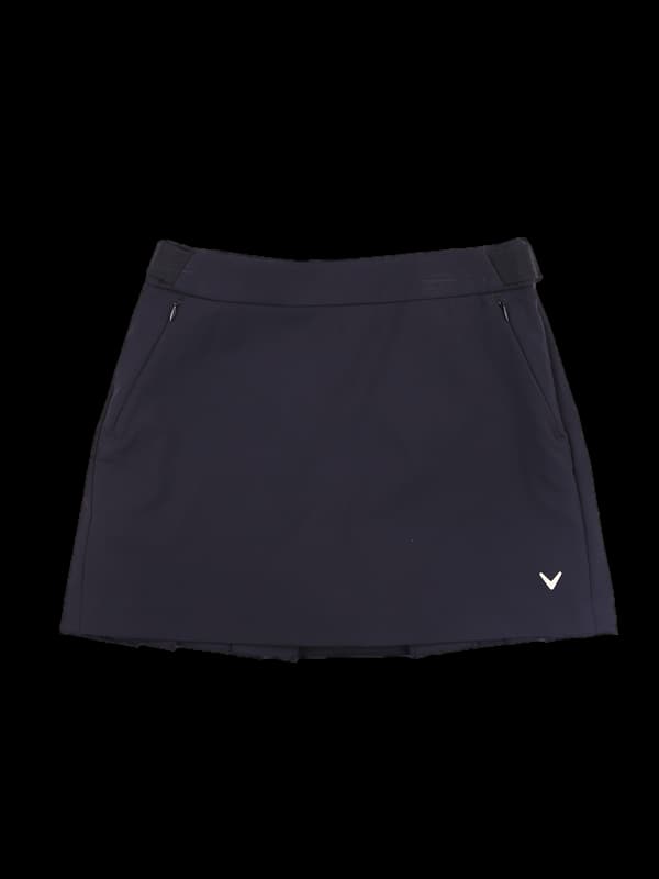 로고 주름 스커트