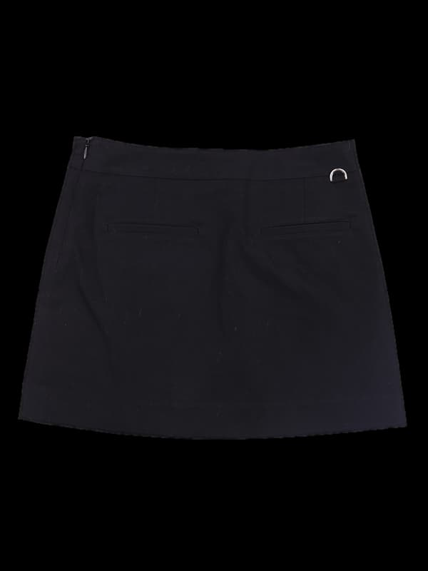 로고 단추 스커트