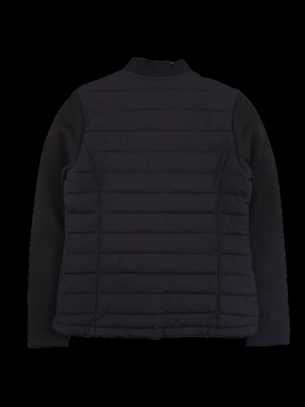 패딩 로고 니트 집업