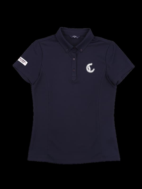 로고 카라 슬림 반팔