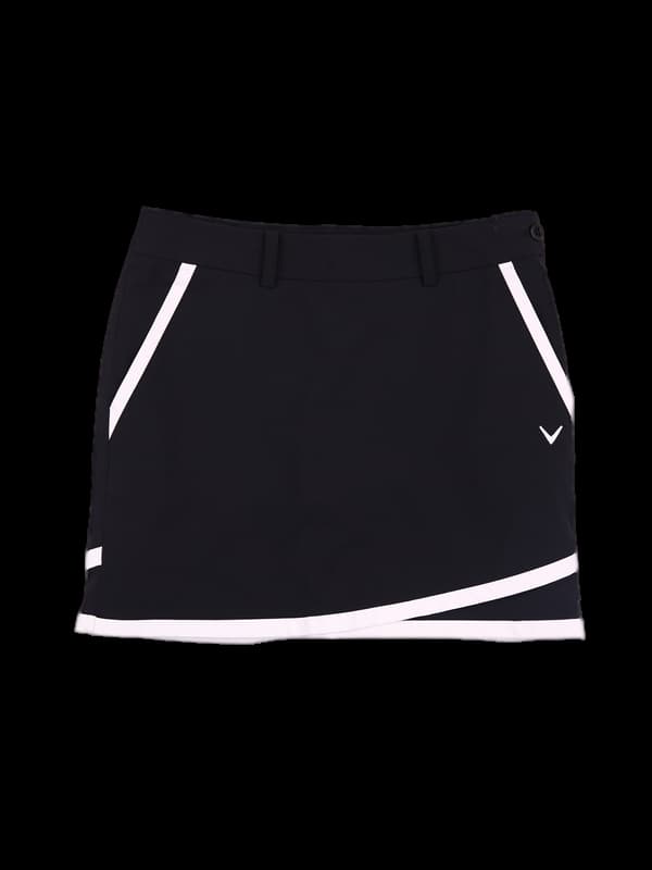 배색 미니스커트