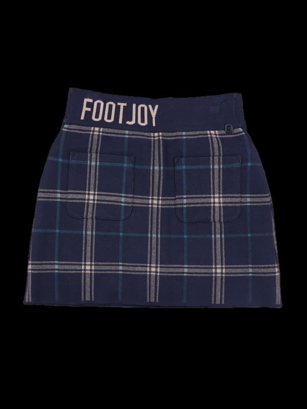 니트 체크스커트